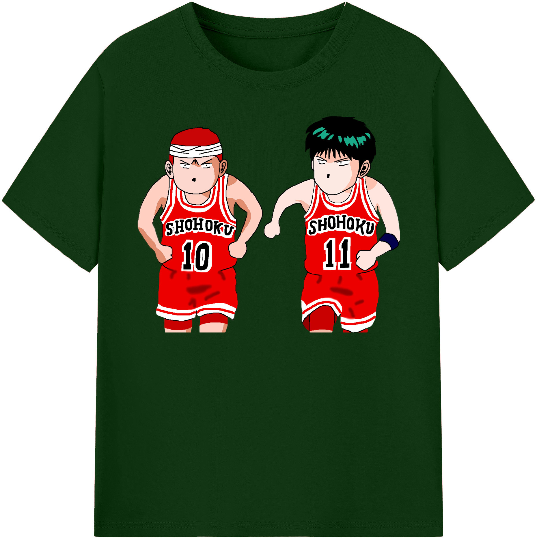 SLAM DUNK／スラムダンク 綿100％半袖Tシャツ（フロントプリント）
